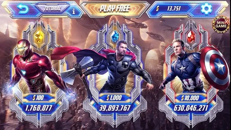 Tựa game nổ hũ Avengers được xây dựng dựa trên các nhân vật siêu anh hùng